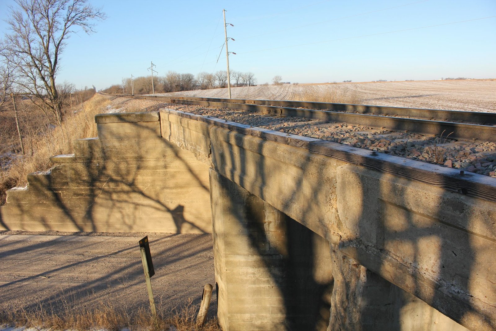 Looking west